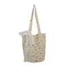 Bolso de cubo floral fresco estilo INS 2026 nuevo verano moda coreana bolso de hombro de alta gama para mujer
