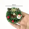 Círculo de Césped Mini Navideño Decoración Festiva Guirnalda Casa de Muñecas Casa de Muñecas Guirnalda Corona Accesorios Navideños