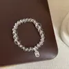 Pulseira de Cristal Branco Irregular Transparente de Verão para Mulheres, Simples, Única, Fashion, Tendência, Versátil, Joia de Pulso para o Dia a Dia