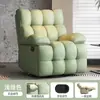 Cadeira Sofá Individual Multifuncional para Sala de Estar, Adequada para Apartamentos Pequenos, Pode Ser Usada para Dormir e Reclinar, Cadeira Sofá de Salão Giratória para Manicure e Beleza