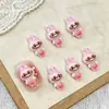 Decoraciones de Arte para Uñas de Dibujos Animados de Monstruo Pequeño Conejo Lindo 3D Feo-Lindo Orejas de Conejo Pedrería de Resina Accesorios para Uñas DIY