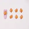 Accesorios populares transfronterizos para decoración de uñas de hoja de arce, pequeños accesorios de resina para manualidades DIY, aretes, pinzas para el cabello, decoraciones de uñas ponibles y pedrería