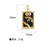 Accesorios para joyería diy directos de fábrica colgante H chapado en cobre colgante simple de piedra ojo de gato colgante de cisne microincrustado sin cadena