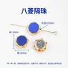 Acessórios de Lápis Lazúli Banhados a Ouro 24K Pulseira DIY Colar Acessórios de Joias com Contas Pingente de Cabaça Ruyi Gota Pequena