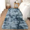 Alfombra Tie-Dye de Seda y Lana para Sala de Estar de Casa Sofá Mesa de Café Cobertura Completa Amigable con la Piel Alfombra de Aislamiento Frío Resistente a Manchas Alfombra de Fácil Cuidado