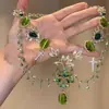 Collar de Borlas de Pedrería de Alta Resistencia Estilo Palacio, Fresco y de Moda Estilo Bosque, Exquisito y de Gama Alta, Lujo Ligero y Alto Valor Estético