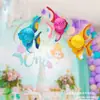 Creación de ambiente en el aula de preescolar decoración tema océano temporada de regreso a clases adornos colgantes ballena estrella de mar guirnalda de conchas marinas Tangyan creativo