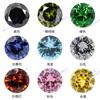 Huagang Gema Redonda Color Blanco Cristal Zirconio Piedra Desnuda Anillos Taladro Artificial Fondo Puntiagudo Imitación Zircón Gema Piedra Principal