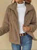 Cross 2026 Nuevo Otoño Invierno Europeo y Americano Amazon AliExpress TEMU Abrigo Corto de Felpa Color Sólido Otoño Invierno