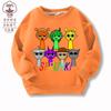 Suéter para niños 2025 nuevo Sprunki caja de ritmo juego de música ropa periférica algodón y terciopelo top