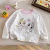 Camiseta de Manga Larga para Niña 2026 Otoño Nuevo Estampado de Dibujos Animados Cuello Redondo Superior Linda y Elegante Ropa Interior para Primavera y Otoño
