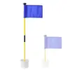 Bandera de Green de Golf de 1 Sección/2 Secciones Bandera Desmontable Combinación Campo Práctica Suministros Marcador de Bandera Conjunto de Copa de Hoyo