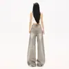 26 Vacaciones Relajantes de Primavera/Verano|Salidas Perezosas|Atuendos de Blogger|Pantalones Grises Anchos de Pierna con Patrón de Teñido de Primavera