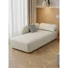 Chaise longue de lujo subsidiado para balcón, dormitorio, sofá perezoso de cuero, tumbona de belleza de hotel, silla de celebridad de internet, color toffee, algodón