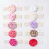Diadema de Encaje Transfronteriza para Recién Nacidos Linda Flor Elástica para Cabeza de Bebé con Protección de Fontanela Joyería Infantil Europea y Americana