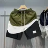Pantalones Cortos Casuales Rectos para Hombre Combinación de Colores Pantalones de Longitud Media Verano Nueva Moda Pantalones de Cinco Cuartos Populares en Internet Hielo Seda Secado Rápido Pantalones de Playa