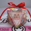 Nueva Caja de Dulces para Boda Pintada a Mano Bosque Forma de Diamante Nueva Caja Creativa de Empaque para Boda