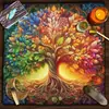 Toalha de Mesa Tarot Fase da Lua Geométrico Jogo de Cartas Tarot Tecido de Mesa Veludo