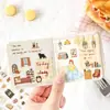 Serie Diversión Pequeña Vida Flotante Pegatinas de Mascota Impermeables Troqueladas Pegatinas Creativas Paquete de Pegatinas de Artículos Pequeños Vintage Transfronterizo Pegatinas para Diario