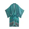 Ins Transfronterizo Europeo y Americano 2026 Nueva Moda Elegante para Mujer al por Mayor Estilo Vacacional Kimono con Estampado de Corbata