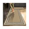 Felpudo de cocina de lujo retro, felpudo de tierra de diatomeas estilo europeo absorbente de agua y aceite, tira larga especializada, felpudo resistente a la suciedad y lavable