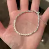 Pulsera Colgante Corazón Arcoíris de Plata de Ley S925 Estilo Ins Pulsera Sencilla DIY para Niñas y Mejores Amigas Joyería de Moda