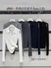 ¡ChuWu STUDIO! Tejido de punto con cuello polo de lana de seda de morera, camiseta básica de manga larga, suéter elegante para mujer 3956