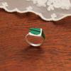 Anillo turquesa retro de plata 925, elegante anillo de celebridades de Internet, ligero, de lujo, de moda europea y americana, anillo abierto para mujer.