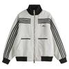 Chaqueta deportiva de rayas americanas para hombre, marca de moda, primavera y otoño, nuevo diseño de calle, cárdigan informal con cuello y cremallera.