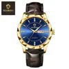 Binbond Douyin Popular Reloj para Hombre Comercio Exterior Reloj Dorado Correa de Acero Calendario Dual Semana Reloj de Cuarzo Venta al por Mayor Reloj para Hombre