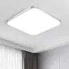 Luminária de Teto Retangular Lustre para Sala de Estar Lâmpada de Alumínio para Quarto Luminária Quadrada Acessórios para Luminária Acrílico Retardante de Chamas
