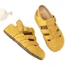 Nuevas Chanclas de Mujer Verano 2026 Moda Retro Estilo Mori Doble Uso Huecas de Suela Gruesa Cerradas de Punta Jaula de Cerdo Semi-Planas