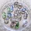 Moda Popular Arte de Uñas Huevo de Paloma Joyería Serie de Cristal de Alta Calidad Rhinestones Transparentes Ovalados Delgados Súper Brillantes para Uñas