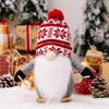 Decoraciones Navideñas Transfronterizas Bola de Pelo Gorro de Punto Muñeco sin Rostro Adornos de Enano Trineo Nórdico Muñeco Pequeño