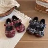 Novos Sapatos de Couro Infantis para a Primavera de 2026, Sapatos Mary Jane Infantis, Sapatos de Princesa com Laço Vintage, Sapatos Versáteis para Apresentação de Bebê
