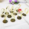Banquete de Bodas Europeo y Americano Plato de Asiento Espejo Acrílico Decoración Número de Mesa de Boda Tarjeta de Mesa Tarjeta de Asiento Placa de Número de Asiento