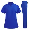 Uniforme de Enfermera, Bata Quirúrgica, Ropa de Quirófano, Bata de Aislamiento, Uniforme Unisex para Clínica Dental, Conjunto de Pantalón Largo y Manga Corta, Personal Médico