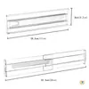 Divisórias de Gaveta Transparentes Extensíveis Transfronteiriças Placa de Extensão de Divisória de Gaveta Ajustável com Pontas de Espuma