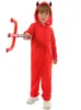 Disfraz de Diablo Satán de Halloween Lindo Pequeño Diablo Murciélago Disfraz de Actuación Disfraz de Role-Playing de Vampiro para Niños y Niñas