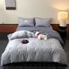 Juego de Cuatro Piezas Bordado Floral Infantil de Algodón Puro Ropa de Cama de Algodón de Fibra Larga para Niños Sábana Ajustada de Algodón Puro de 1.8m Funda Nórdica