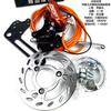Venta Directa de Fábrica scooter eléctrico rueda trasera freno de tambor cambio a freno de disco traje disco 180 con clavo bicicleta eléctrica motocicleta eléctrica