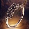 Anel de argola de ouro prateado tailandês Anel de dedo retrô masculino Personalidade feminina Maldição de abertura Anel de cauda de casal Joias Tanabata
