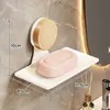 Nuevo Estante de Almacenamiento para Baño del Hogar Ventosa Jabonera Montado en Pared Sin Taladro Jabonera de Baño Estante de Almacenamiento con Drenaje