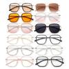 Lentes para miopía para hombre se pueden equipar con grados montura grande ultraligera estilo coreano moderno protección ocular contra radiación de luz azul doble puente lentes lisos para mujer