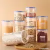 Caja de Almacenamiento Transparente de Plástico para Cereales de Cocina Cajas para Alimentos Secos Frascos de Almacenamiento Transparentes