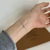 Pulseira de Caixa Encaixável Banhada a Ouro 24K para Mulheres, Acessório de Alta Retenção de Cor, Pulseira Ajustável, Mesmo Estilo da Xiaohongshu