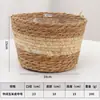Cesto de Flor de Palha Tecida Abraço Cesto de Flores Tampa de Vaso de Flores Rattan Artesanal Tecelagem Transfronteiriça Estilo Nórdico Ins Criativo Vaso para Plantas Verdes