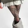 Calcetines de Red jk Medias para Mujer Crit Calcetines Negros Populares de Influencer Básicos Anti-Desgarro Calcetines de Red Fina Súper Primavera Verano