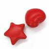 Pelota de presión de PU de esponja de espuma de 7 cm, bola de PU con forma de corazón de melocotón, bola de PU roja con forma de corazón de amor, bola elástica de espuma de PU