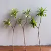 Bambu Lírio Artificial de 2 Galhos, Planta Artificial Verde para Paisagismo, Adereços de Fotografia, Arranjo de Flores Decorativo, Planta de Material de Folha Verde de Alta Qualidade